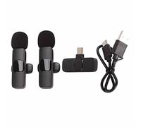 Acouto Wireless Lavalier Microphone Mini Plug and Play Live Stream Recording Lavalier Mic with Transmitter of Very the to Design Is Wireless Convenient Use Completely Microphone From
