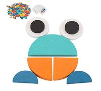 Acouto Wooden Pattern Blocks Set Geometric Shape Puzzle Educational Jigsaw Puzzle ToyJigsaw Toy Are Double?sided Development in The with Improve Patterns 28 Ways Play Logical (180 piece tangram