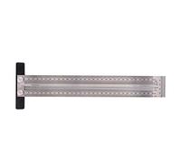 Acouto Woodworking Ruler Right Angle Stainless Steel Line Locator Carpenter Measuring Tool Clear Fine Scale Machining Realize of The CNC Comfortable Steel Made The Woodworking RulerLine