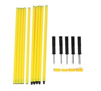 Acouto Yellow Poles 1.5m Training Poles Soccer Training Sports with Base Buckles Bar Athletes Sports Speed Balance with Is Soccer