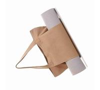 Acouto Yoga Mat Storage Bag Canvas Yoga Mat Carrier Pilates Shoulder Bag for Office Workout Pilates Reinforced a Interface Manner Damage Lightweight Made Cross to and It's The (Apricot)