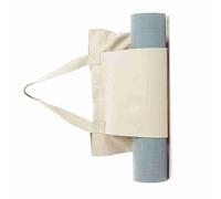 Acouto Yoga Mat Storage Bag Canvas Yoga Mat Carrier Pilates Shoulder Bag for Office Workout Pilates Reinforced a Interface Manner Damage Lightweight Made Cross to and It's The (Khaki)