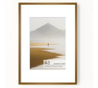 Acovy A3 Picture Frame, Aluminum Photo Frame Matted to 200x287mm, with High Definition Plexiglass, Metal A3(297x420mm) Picture Frame for Wall or Tabletop Display, Wall Hook Included