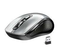 ACOZYKITTEN Wireless Mouse, 2.4G Ergonomic Mouse, 2400 DPI, Silent and Anti Slip Roller Wireless Mouse with USB Receiver, 6 Buttons, Suitable for Laptop, PC, Chromebook, Mac, MacBook - Grey