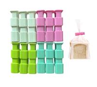 Acpetdr 12 Pcs Bread Bag Clips, Squeeze Bread Bag Cinch Clips, Bag Cinches, Reusable Press The Spring Sealing Clip, Easy Squeeze Lock & Release