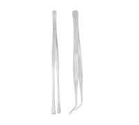Acpetdr 2 Pcs Cooking Tweezers Tongs Chef Tweezers Kitchen Tweezer Precision Tongs 25cm Long Stainless Steel Food Tongs with Serrated Tips for Plating BBQ Baking and Serving