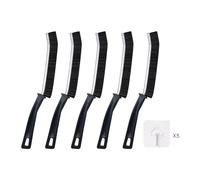Acpetdr 5-pack of stiff-bristle crevice cleaning brushes + 5 hooks,Thin Crevice Cleaning Brushes for Household Use, Multifunctional Cleaning Tools for Narrow Corner Tight Spaces
