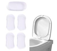 Acpetdr 5 Pcs Toilet Seat Pads Bumpers, Toilet Seat Bumpers Kit, Toilet Seat Buffer Pads, Toilet Seat Bumper Replacement Kit Bidet Bumpers, Transparent Toilet Lid Rubber Pad
