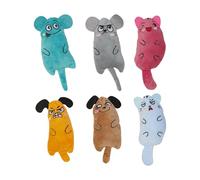 Acpetdr 6 Pcs Catnip Toys,Catnip Toys for Cats,Chewable Dental Toys for Cats,Cartoon Catnip Chew Toys,Cat Dental Cleaning Plush Toys,Cat Interactive Toys,Catnip Pillow Toys,Cartoon Catnip Toys