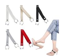Acpetdr Shoe Straps for Heels 5 Pairs Adjustable Ankle Straps for High Heels With Pearl Decoration, Detachable Strap Bands for Women Secure and Stylish Heel Holder