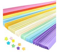 Acpetdr1350 pieces of star origami 10 colors star paper strips double-sided origami star paper solid color lucky star decorative paper strips origami star paper strips cheap paper making origami stars