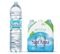 Acqua Sant'Anna Natural Still Mineral Water | 6 X1.5L | WATER FOR BABIES | PUREST AND LEAST CONTAMINATED | VERY LOW NITRATE | VERY LOW SODIUM | VERY LOW HARDNESS | 100% Recyclable Plastic.