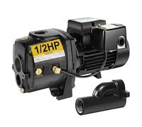Acquaer Shallow/Deep Well Jet Pump, Cast Iron Convertible Pump with Ejector Kit, Well Depth Up to 25ft or 90ft, 115V/230V Dual Voltage, Automatic Pressure Switch,1/2HP