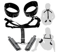 Master Series Acquire Easy Access Thigh Harness with Wrist Cuffs