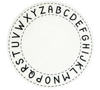 ACR Home Machine Washable 40 inch ABC Kids Rugs for Playroom Rug - Round ABC Rug Non Slip Nursery Rug - Black White Gender Neutral Alphabet Kids Rug