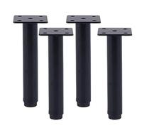 ACRaBoss 4 Pcs Metalniture Legs,Modernniture Feet,Iron DIY Table Legs,Round Tube Cabinet Feet,Modern Replacement Sofa Legs,for Kitchen Couch Cupboard Tv Cabinet,Oversized Load/Black/13Cm/5.1In