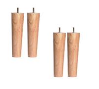 ACRaBoss 4Pcs Solid Rubber Woodniture Legs,Replacement Sofa Legs,Table Chair Legs,Cabinet Feet,Kitchen Feet,Worktop Bar Tv Desk Table Legs,With M10 Bolt,For Couch Armchair Ottoman/Straight/30Cm/11.8In