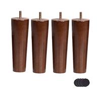 ACRaBoss 4Pcs Solid Woodniture Legs,Sofa Legs,Solid Replacement Armchair Cabinet Feet,with M10 Thread Tapered Sofa Table Chair Legs,with Couch Dresser Cupboard Feet,Natural/Straight/40Cm/15.7In