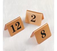 ACRaBoss Acrylic Tent Table Numbers, 1-10 Double Sided Table Tent Numbers, Table Number Signs for Weddings Parties Banquets Receptions, Double Sided Display of Numbers, Restaurant Table Numbers/Gold/2
