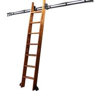 ACRaBoss Rolling Library Ladder Heavy Duty Slide Rails Hardware Kit | Sliding Ladder Rail Track Kit | Rolling Ladders for Bookshelf Warehouse, with Floor Roller Wheels (Without Ladder)/3.3Ft/100Cm Tra
