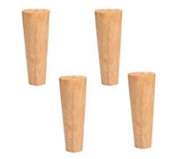 ACRaBoss Wooden Table Legs, 4 Pieces of Solid Wood Conical Replacementniture Feet,Niture Legs with Mounting Plates and Screws, for Sofa Bed Cabinets/8Cm/3.15In