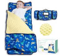 ACRABROS Toddler Nap Mat with Pillow and Blanket-53 x 21 x1.5 Inches,Extra Large,Rolled Napping Mats for Toddlers Boys Girls,Kids Sleeping Bag for Daycare, Preschool,Travel,Camping, Dinosaur
