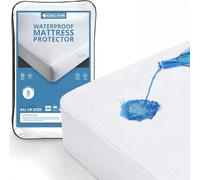 Acrali Home 100% Waterproof Mattress Protector Single Bed Fitted Extra Deep 40cm Skirt, Premium Terry Cotton, Hypoallergenic Single Mattress Protector 90x190cm - Washable, Nonslip Mattress Cover Sheet
