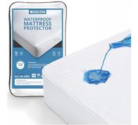 Acrali Home 100% Waterproof Small Single Mattress Protector with Extra Deep 40cm Skirt - Premium Terry Cotton, Anti-Allergy Bunk Bed Mattress Protector, Washable & Nonslip Mattress Cover - 75x190cm