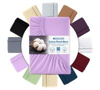 Acrali Home Pink Egyptian Cotton King Size Fitted Sheets 150x200 cm - 200 Thread Count, Deep Pocket - Ultra Soft Hotel Quality, Breathable & Hypoallergenic Bottom Bed Sheet