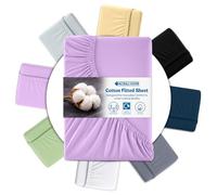 Acrali Home Pink Egyptian Cotton Single Fitted Sheet 90x190 cm - 200 Thread Count, Deep Pocket - Ultra Soft Hotel Quality, Breathable & Hypoallergenic Bottom Bed Sheet