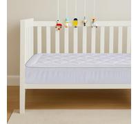 Acrali Home Quilted Mattress Topper Cot Bed, Ultra-Soft 100% Virgin Hollow 6cm Fiber Filling, Non-Slip Deep 20 cm Fitted Skirt, Hypoallergenic, Breathable, Luxury Hotel Quality Feel for Restful Sleep