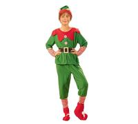 Acrawnni Christmas Elf Costume for Parents and Child, Children's Elf Costume Short Sleeve Dress Pants over Kneel with Hat, Belt and Socks (A-Boy, 3-4T)