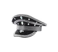 Acrawnni Glitter Captain Hats Luxury Sequin Captain Caps Bachelorette Hen Party Hat (A-Colorful, One Size)