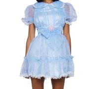Acrawnni Women the Grady Twins Costume Creepy Doll Twins Dresses Scary Twins Sisters Cosplay Outfits for Halloween (A-Blue, S)