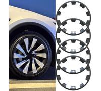 Acrebain Wheel Rim Protector Rim 20 Inches for 2026 Tesla Model Y Juniper, 4 PCS Tesla Model Y 2025 Refresh ABS Rim Hubcaps Cover, 20 Inch Helix 2.0 Wheel Rim Protection Accessories (Black)