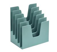 Acrimet 5 Section Incline File Sorter Organizer, Desktop Mail Holder, Green