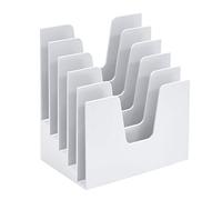 Acrimet 5 Section Incline File Sorter Organizer, Desktop Mail Holder, White