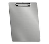 Acrimet Aluminum Clipboard, Document Holder with Low Profile Clip, Letter Size A4 (34.5cm x 23.5cm) (Silver Color) (1 Pack)