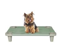 Acrimet Cooling Elevated Pet Dog Bed Cot for Small Dogs, Washable and Breathable Mesh Fabric, Stainless Steel Frame, Indoor & Outdoor Use, (Size: 66cm x 51cm x 11cm) (Green Color) (1 Unit)