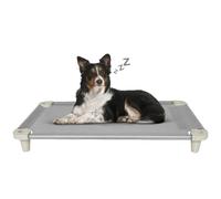 Acrimet Cooling Elevated Pet Dog Bed Cot, Washable and Breathable Mesh Fabric, Stainless Steel Frame, Indoor & Outdoor Use, fits Dogs up to 49 Kg Size: 102cm x 61cm x 11cm, Gray, 1 Unit