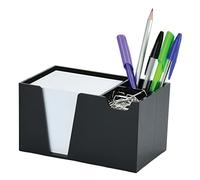 Acrimet Desktop Organizer Pencil, Pen, Paper, Clip, Caddy Holder (Plastic) (White Paper Included) (Black Color)