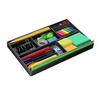 Acrimet Drawer Organizer Bin Multi-Purpose Storage for Desk Supplies and Accessories (Plastic) (Black Color)