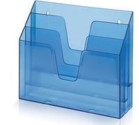 Acrimet Horizontal Triple File Folder Organizer (Clear Blue Color)