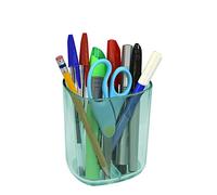 Acrimet Jumbo Pencil Holder, Pen Cup, Caddy Super-Sized Desktop Organizer for Students, Artists and Professionals (Plastic) (Clear Green Color)