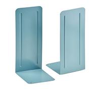 Acrimet Metal Bookends, Jumbo Size 23 cm H x 10 cm W x 11,5 cm D, Non-Skid Book Stand for Shelves, Heavy Duty Book Stopper, Green, 1 Pair