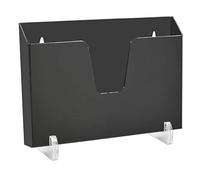 Acrimet Pocket File Holder Horizontal Design Brochure Display (for Wall Mount or Countertop Use) (Removable Supports Included) (Letter Size) (Black Color)