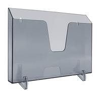 Acrimet Pocket File Holder Horizontal Design Brochure Display (for Wall Mount or Countertop Use) (Removable Supports Included) (Letter Size) (Smoke Color)