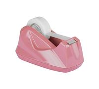 Acrimet Premium Desktop Tape Dispenser, Plastic, Non-Skid Base (Heavy Duty) (Pink Color)