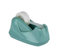 Acrimet Premium Desktop Tape Dispenser, Plastic, Non-Skid Base (Heavy Duty) (Solid Green Color)