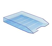 Acrimet Stackable Letter Tray Front Load, Letter Size, Plastic, Clear Blue Color, 1 unit